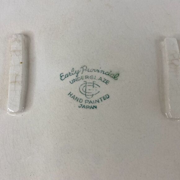 RARE Vintage Early Provincial Rooster and Roses Tray and Coffee Cup Set READ - Picture 5 of 16